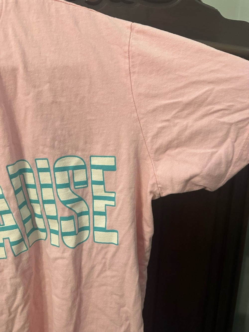 Show Me Your MuMu Pink 'Paradise' Graphic Tee with Yellow & Teal Print - Picture 3 of 5